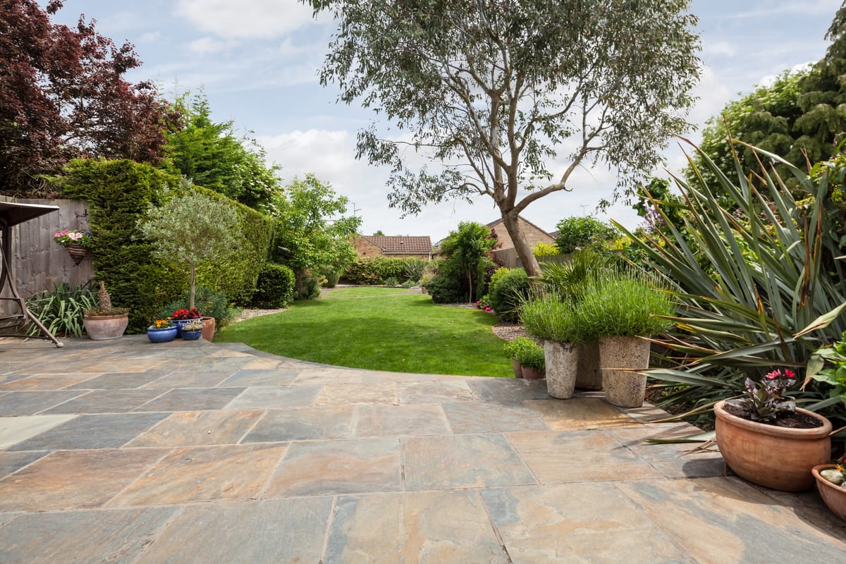 Lawn and patio garden