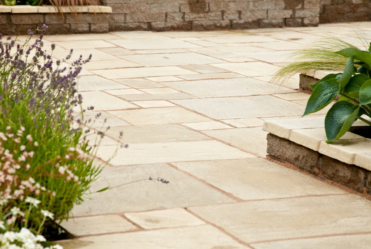 Sandstone patio lavender
