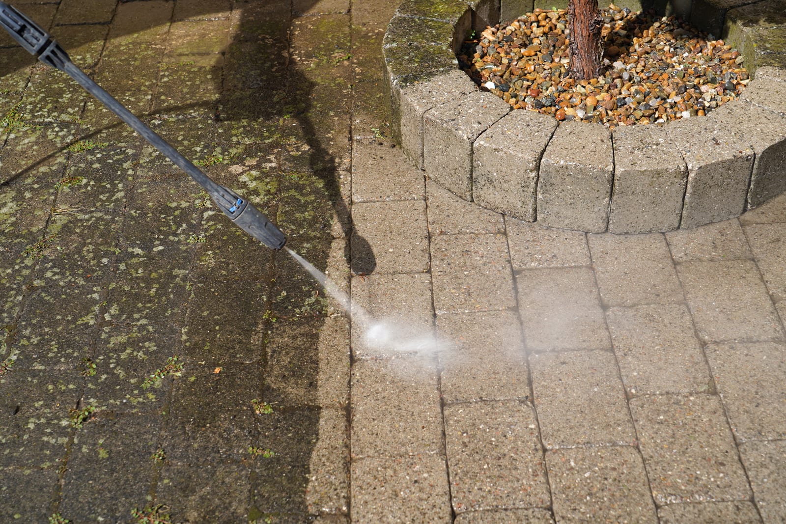 Patio jet washing