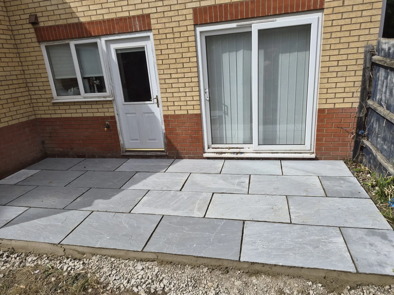 New patio installation