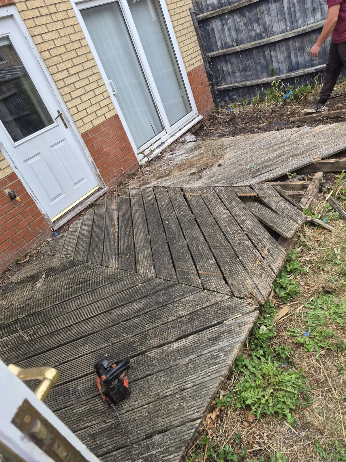 Decking removal before patio