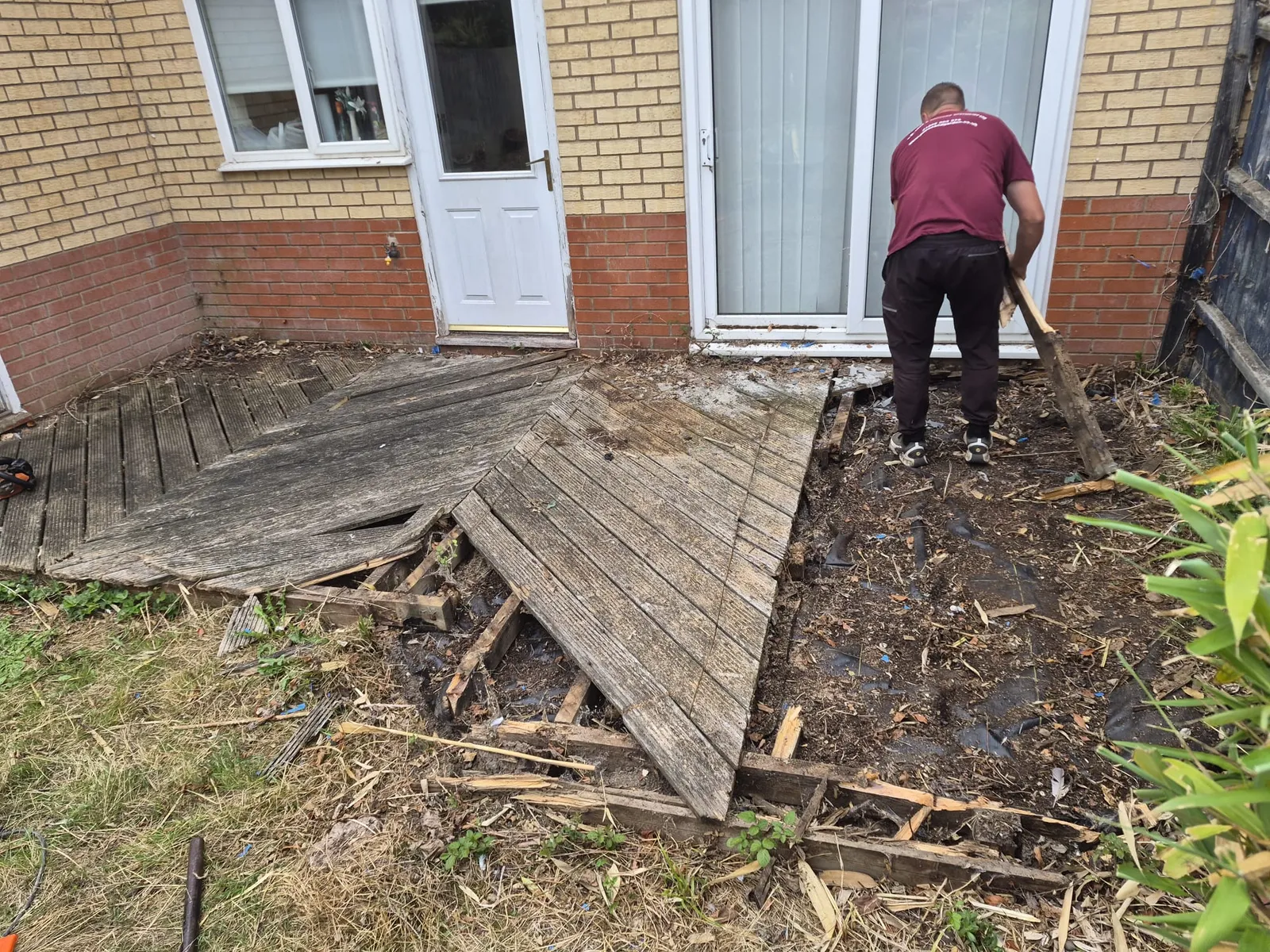 Patio groundwork